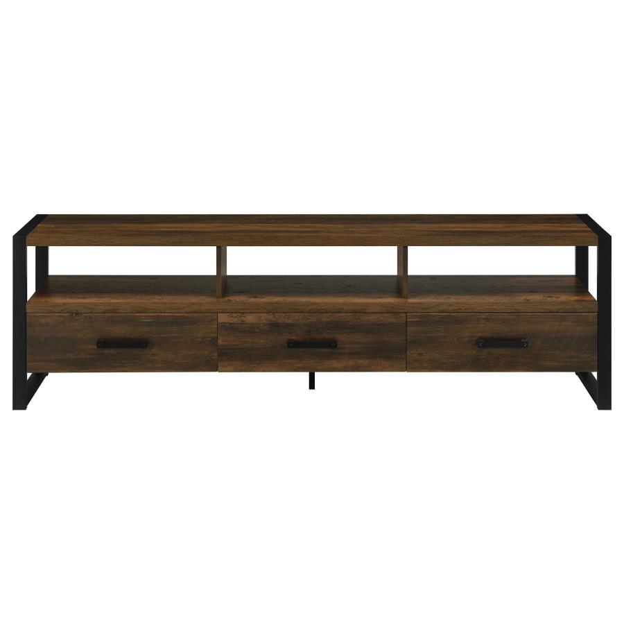 (image for) James 3-drawer Engineered Wood 71" TV Stand Dark Pine