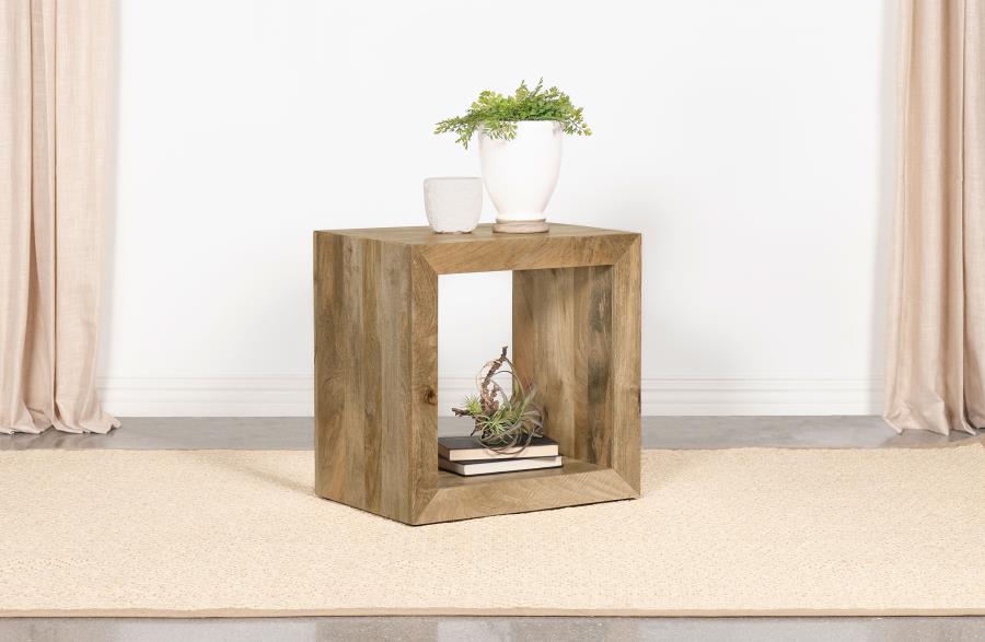 (image for) Benton Rectangular Solid Wood End Table Natural