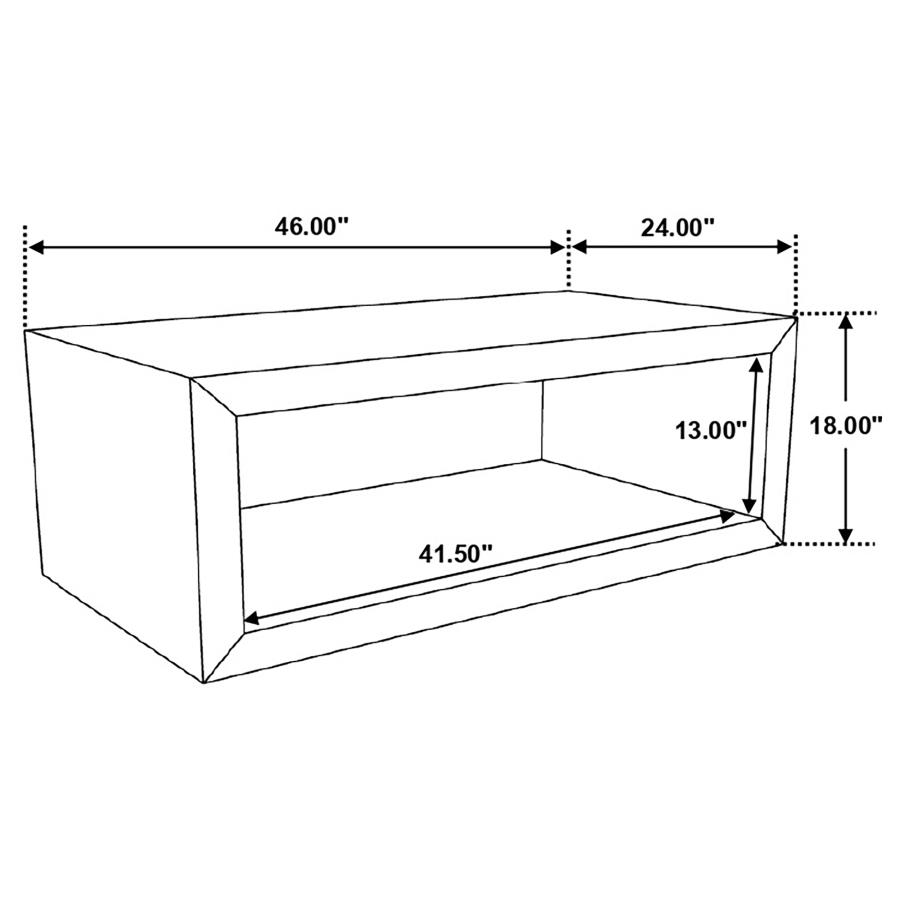 (image for) Benton Rectangular Solid Wood Coffee Table Natural