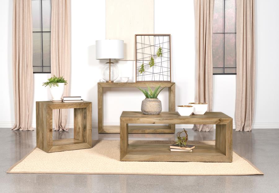 (image for) Benton Rectangular Solid Wood Coffee Table Natural