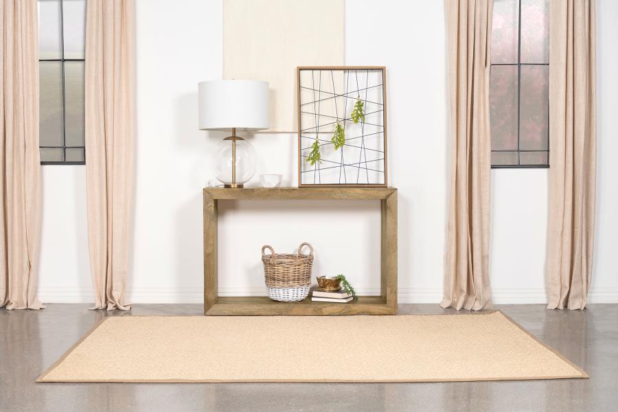 (image for) Benton Rectangular Solid Wood Sofa Console Table Natural