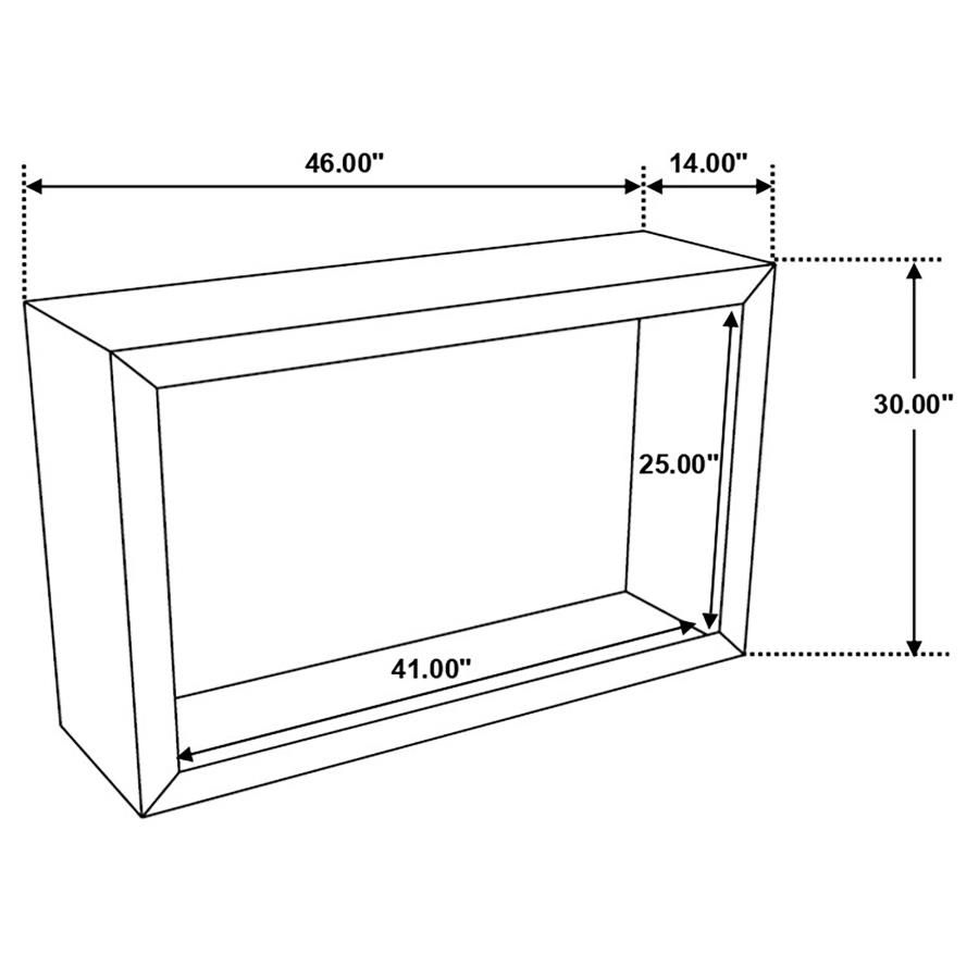 (image for) Benton Rectangular Solid Wood Sofa Console Table Natural