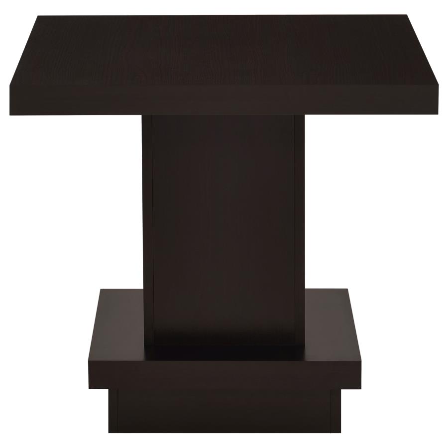 (image for) Reston Square Engineered Wood Side End Table Cappuccino