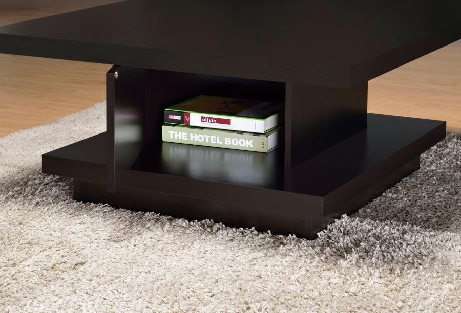 (image for) Reston Square Engineered Wood Coffee Table Cappuccino