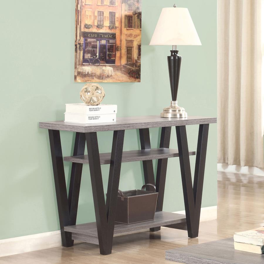 (image for) Stevens 2-shelf Engineered Wood Entryway Console Table Grey