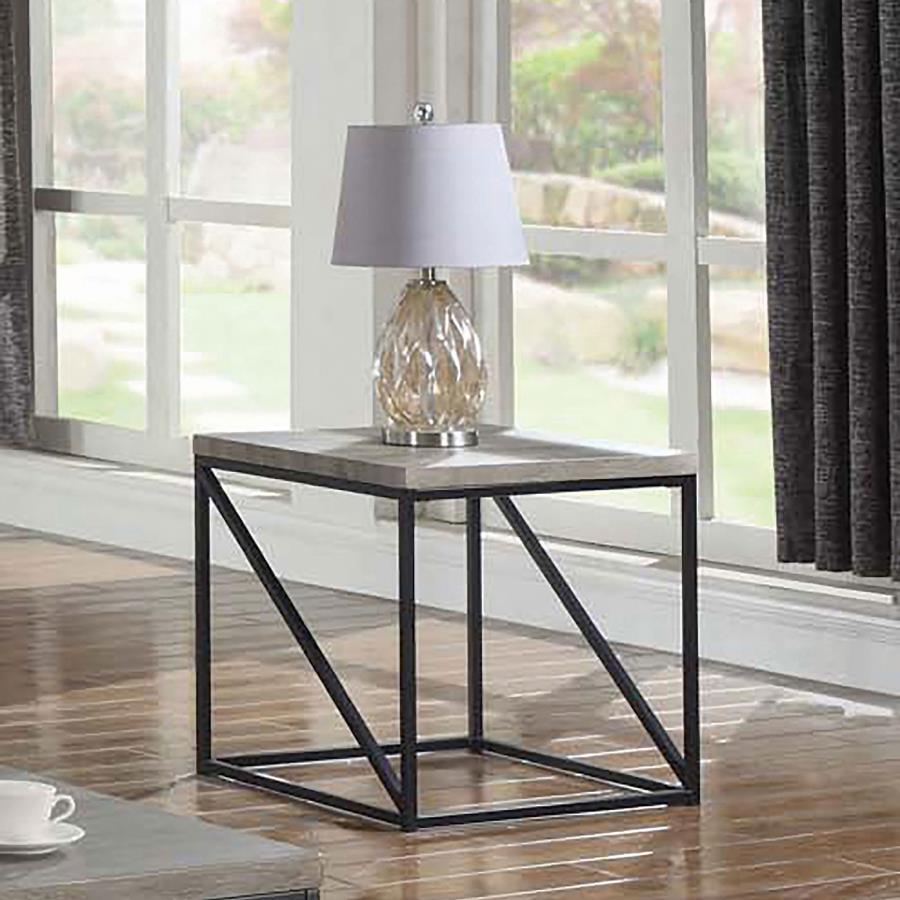 (image for) Birdie Square Engineered Wood End Table Sonoma Grey