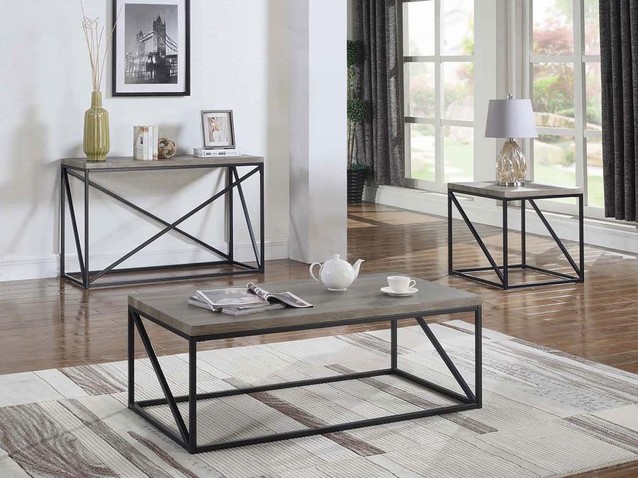 (image for) Birdie Square Engineered Wood End Table Sonoma Grey