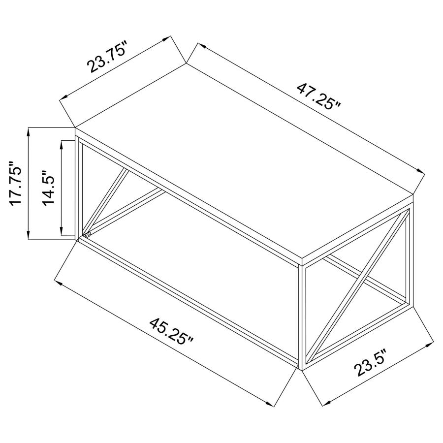 (image for) Birdie Rectangular Engineered Wood Coffee Table Sonoma Grey