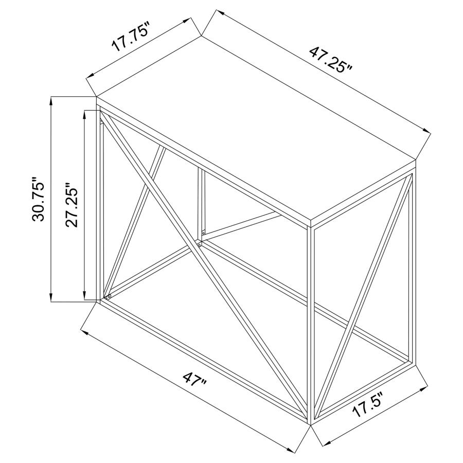 (image for) Birdie Rectangular Entryway Console Table Sonoma Grey