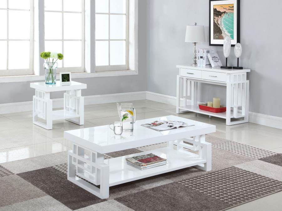 Modal Additional Images for Schmitt Rectangular Coffee Table White High Gloss