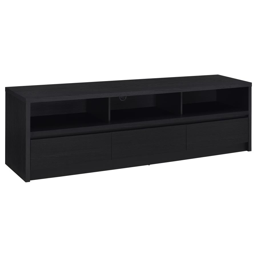 (image for) Rutland 78-inch 3-drawer TV Stand Media Console Black