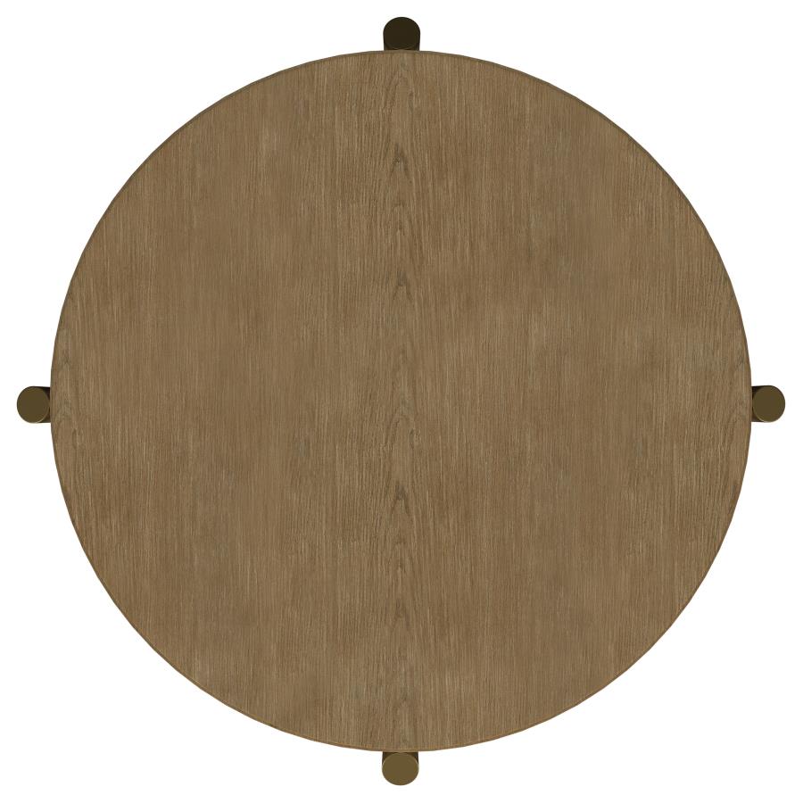 Arini 3-piece Round Coffee and End Table Set Sand Wash