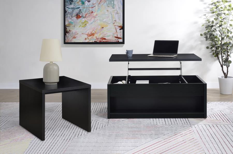(image for) Knapp 2-piece Lift Top Coffee Table Set Black