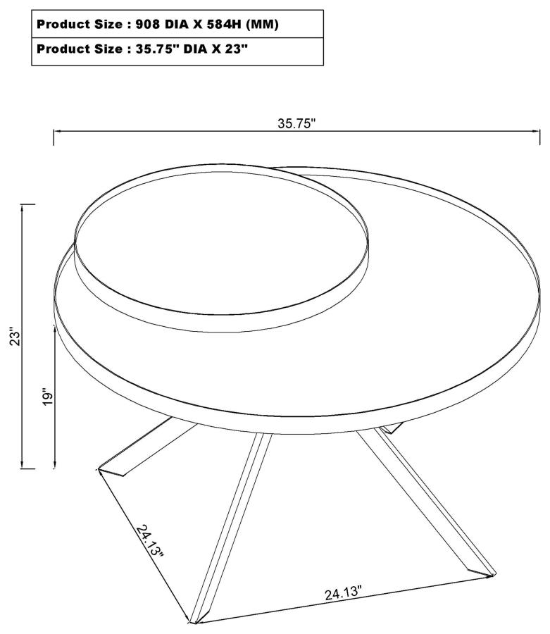 Modal Additional Images for Briggs 3-piece Round Coffee and End Table Set White
