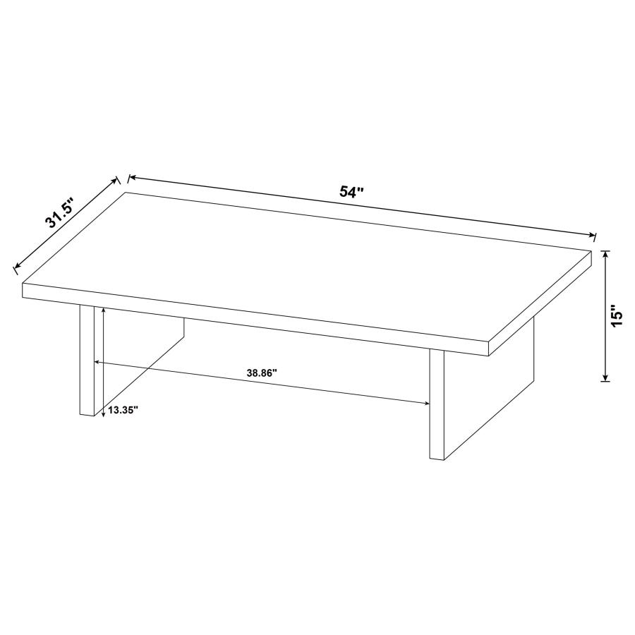 Modal Additional Images for Max 3-piece Rectangular Coffee and End Table Set Black