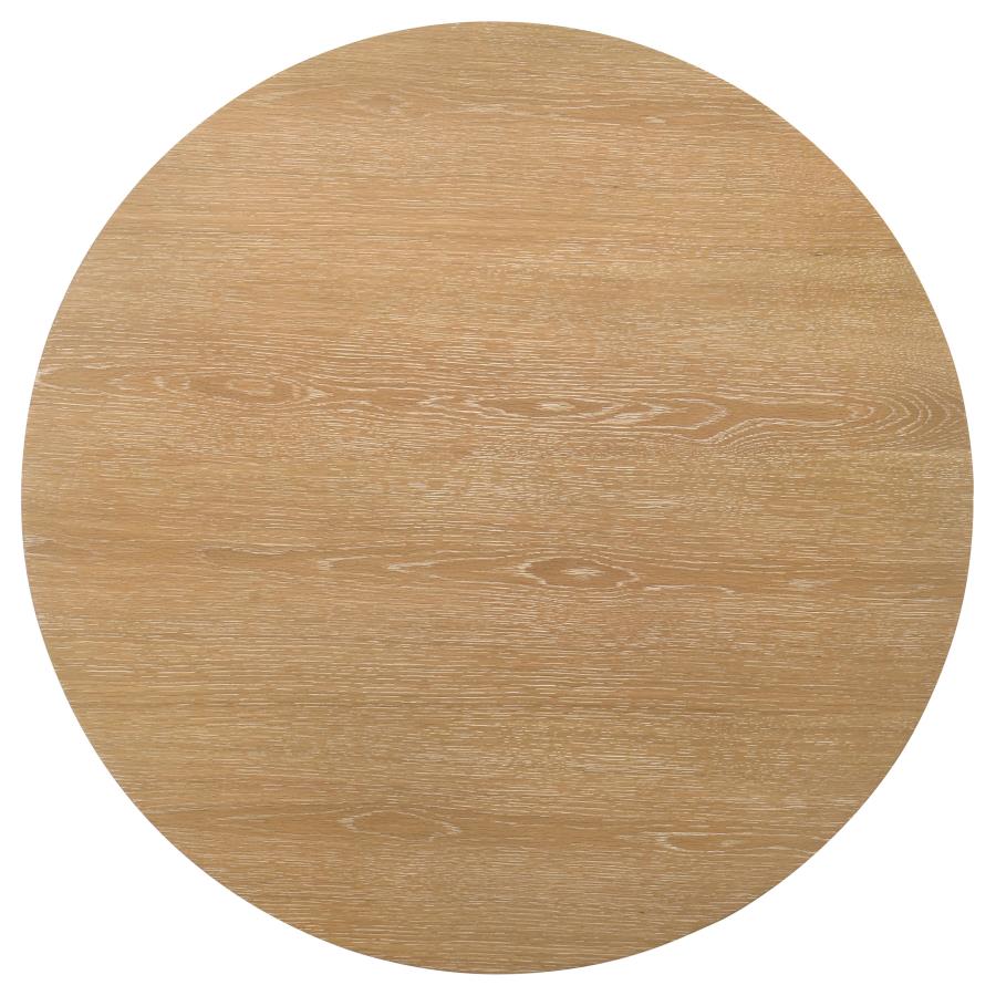 Ottowa 2-piece Round Wood Coffee Table Set Light Oak