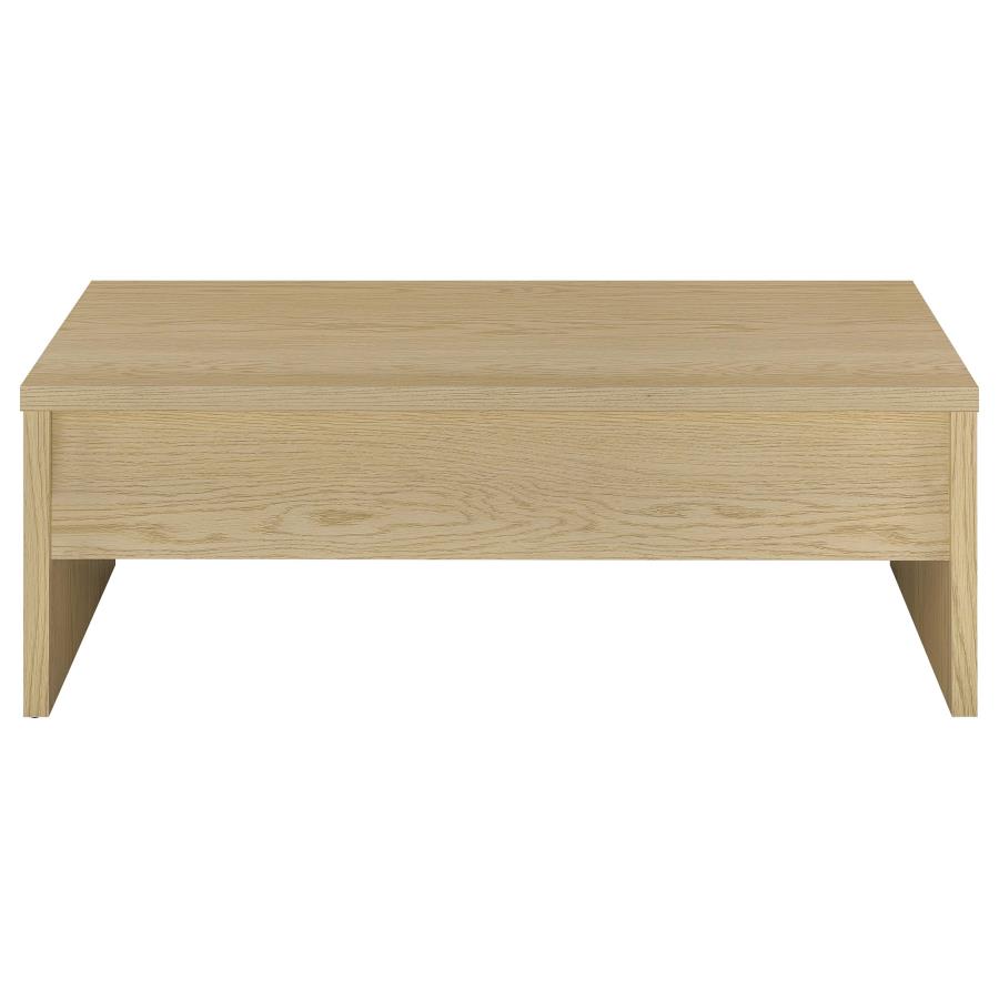 Canoga 2-piece Lift Top Cocktail Coffee Table Set Light Oak