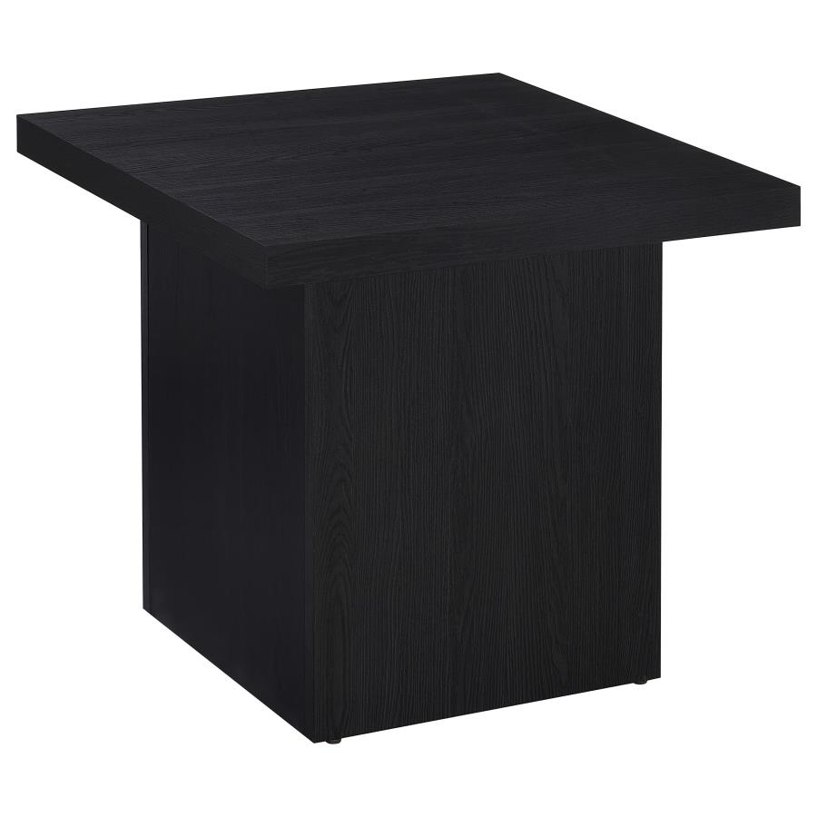 Devar 3-piece Square Cocktail Coffee End Table Set Black