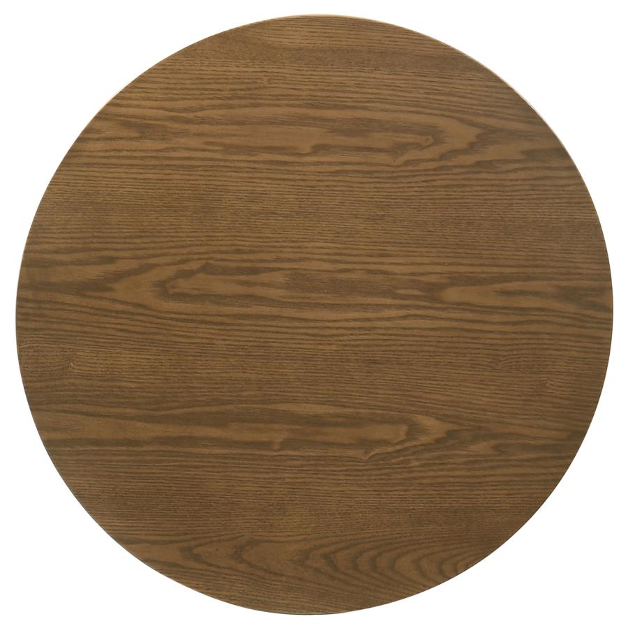 Franklin 3-piece Round Pedestal Coffee Table Set Dark Brown