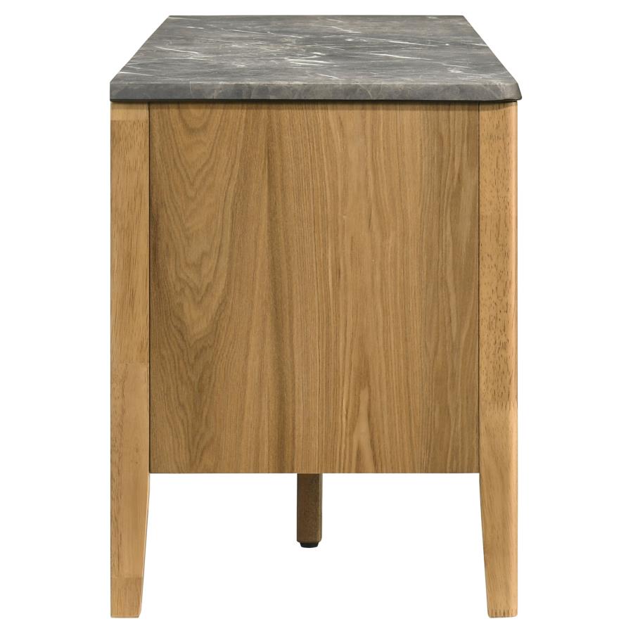 Bradley 63-inch 2-Door SmartTop TV Stand Grey and Natural