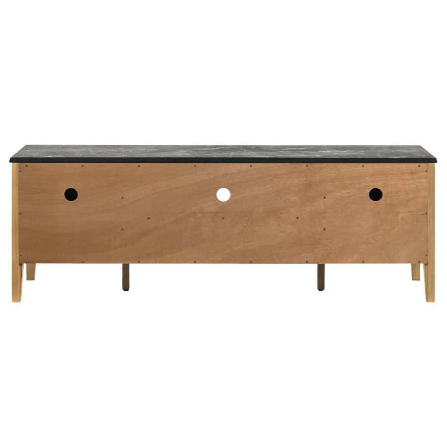 Bradley 63-inch 2-Door SmartTop TV Stand Grey and Natural