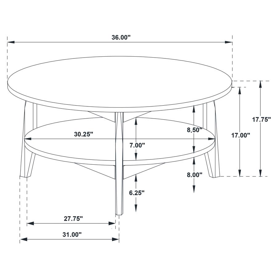 Modal Additional Images for Bradley 3-Piece Round SmartTop Coffee Table Set Grey and Natural