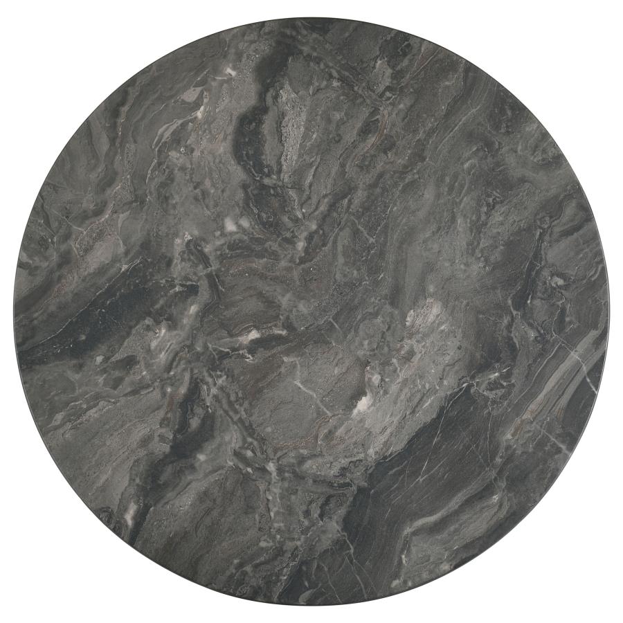 Bradley Round SmartTop Cocktail Coffee Table Smokey Grey and Brown