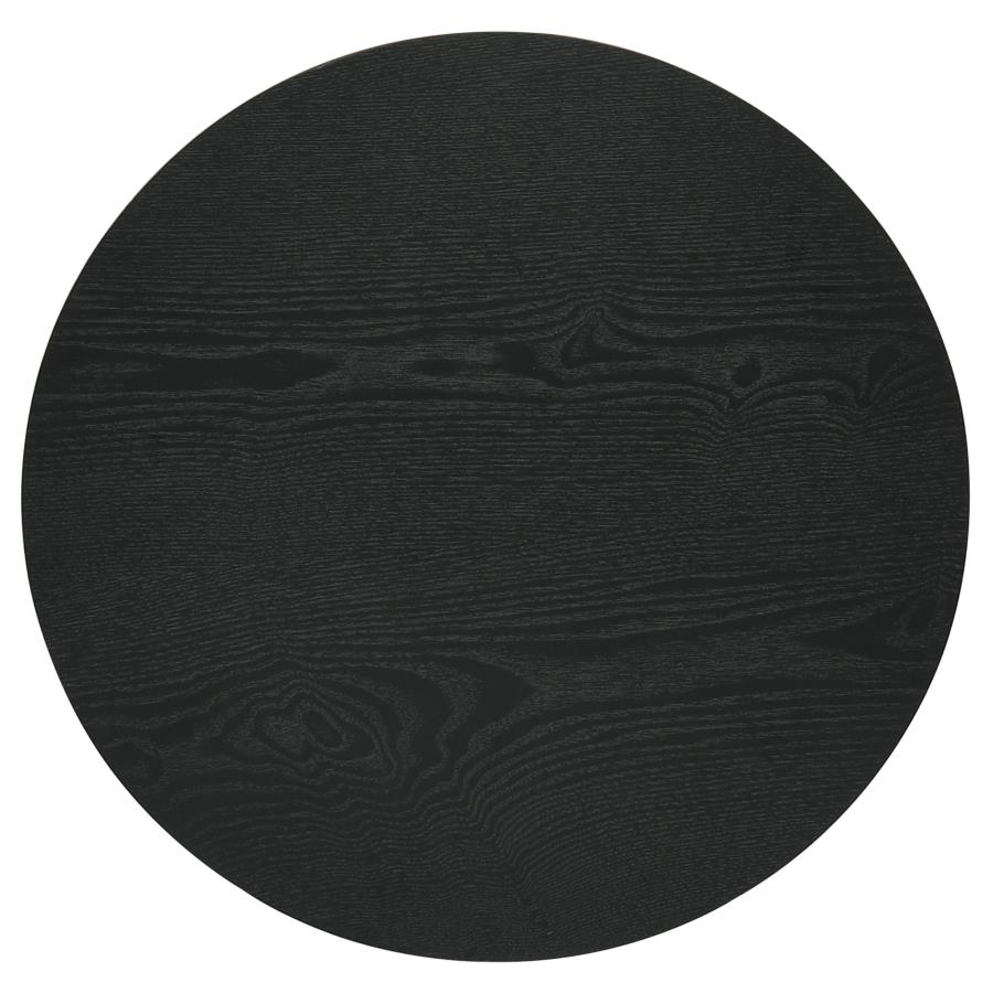 Hamlyn 3-piece Round Fluted Coffee and End Table Set Black