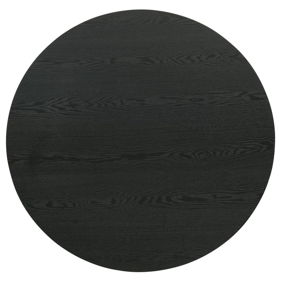 Hamlyn 3-piece Round Fluted Coffee and End Table Set Black