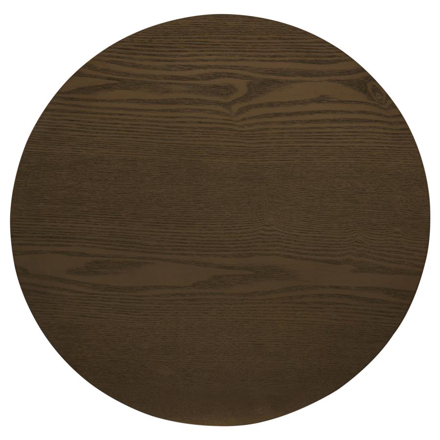 Hamlyn 2-piece Round Fluted Coffee and End Table Set Walnut