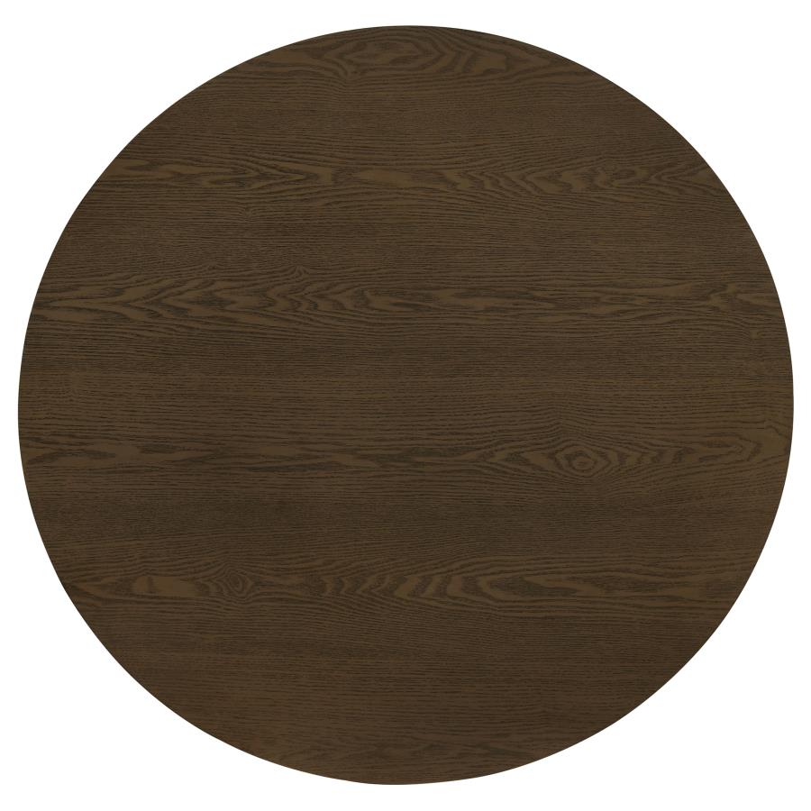 Hamlyn Round Fluted Occasional Cocktail Coffee Table Walnut