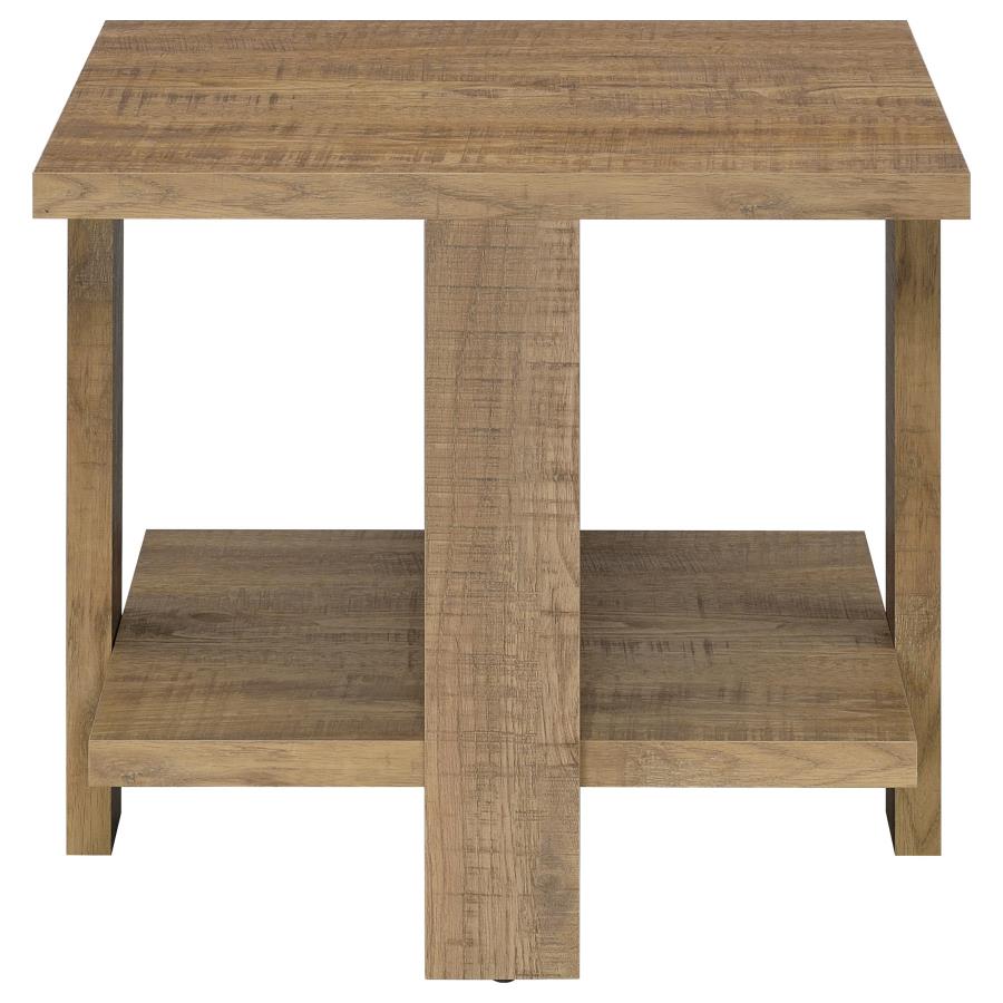 Dawn 2-piece Round Coffee and End Table Set Mango Brown