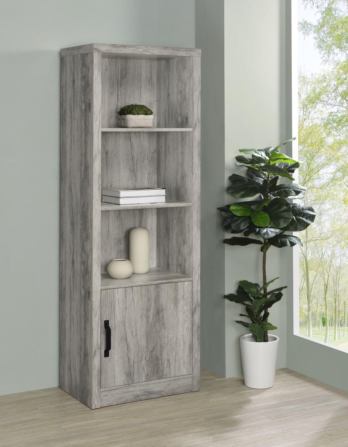 (image for) Burke 3-shelf Engineered Wood Media Tower Grey Driftwood