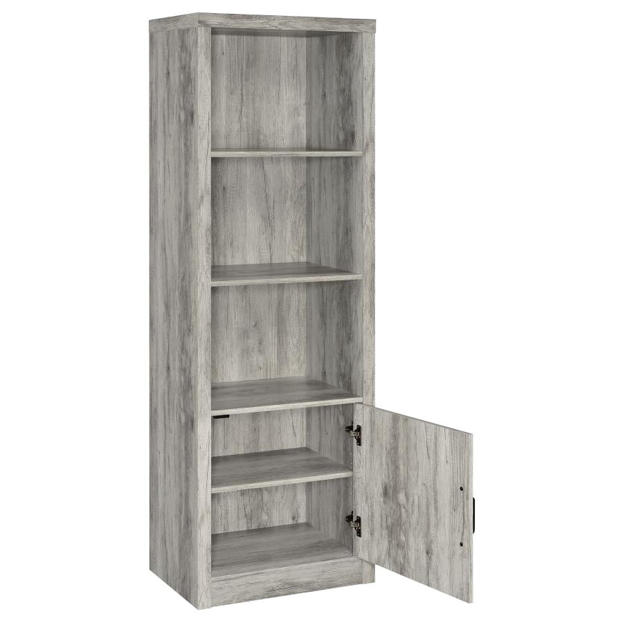 (image for) Burke 3-shelf Engineered Wood Media Tower Grey Driftwood