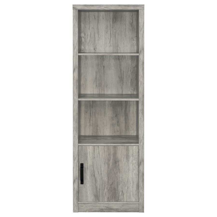 (image for) Burke 3-shelf Engineered Wood Media Tower Grey Driftwood