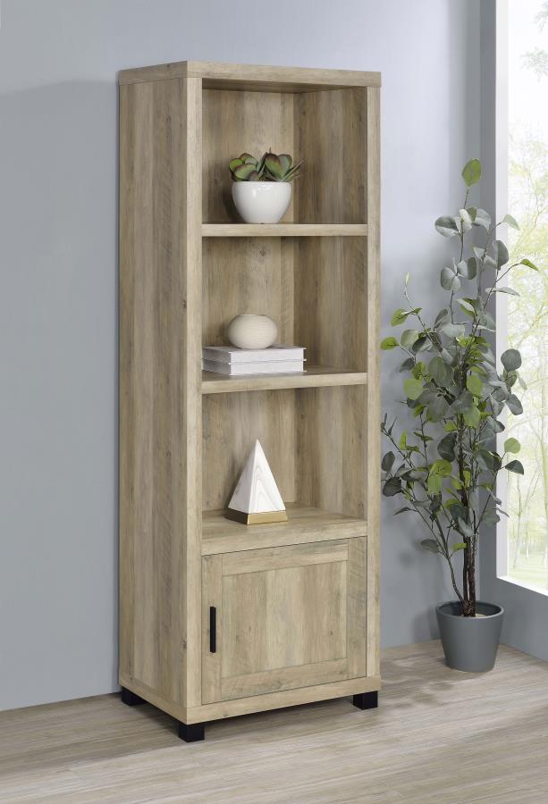 (image for) Sachin 3-shelf Engineered Wood Media Tower Distressed Pine