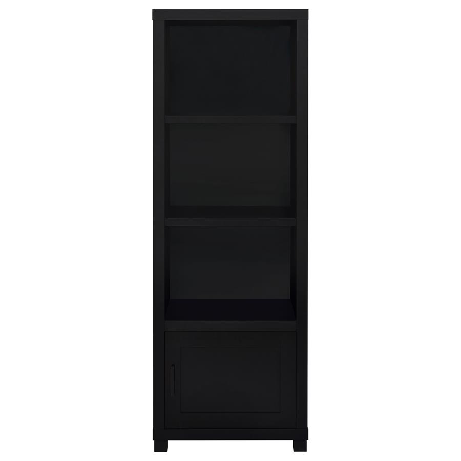 (image for) Jupiter 3-shelf Engineered Wood Media Tower Black