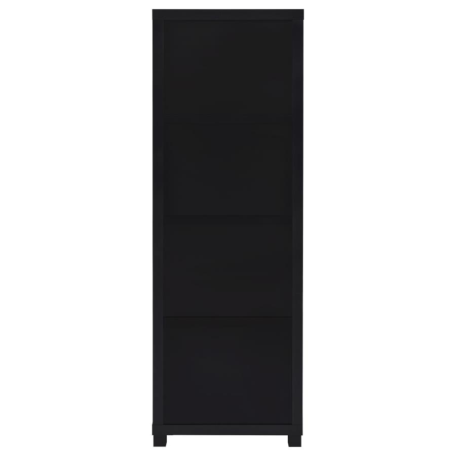 (image for) Jupiter 3-shelf Engineered Wood Media Tower Black