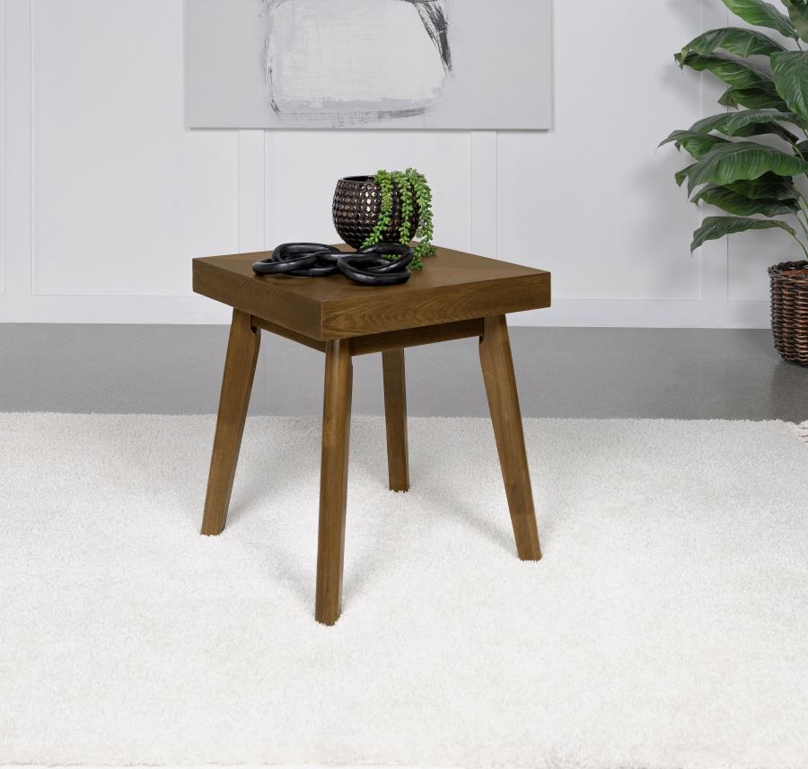 (image for) Westerly Square Wood Side End Table Walnut Brown