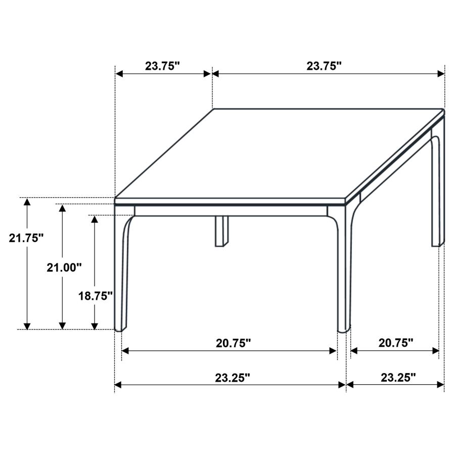 (image for) Polaris Square SmartTop Side End Table Grey and Light Oak