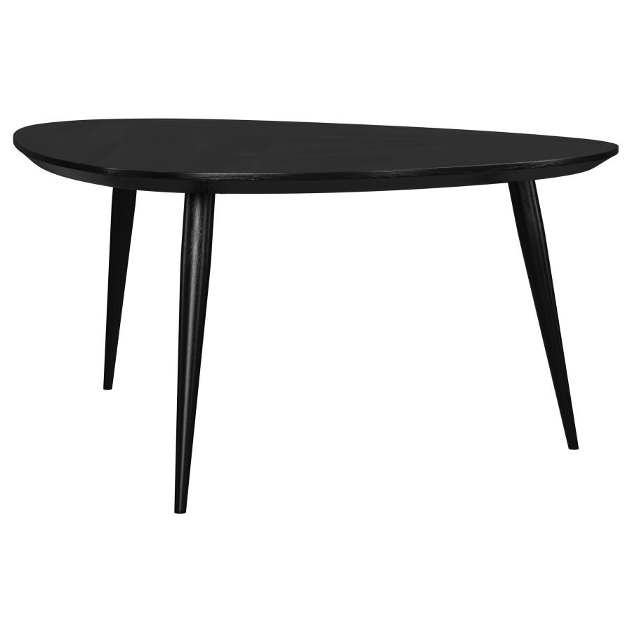 (image for) Odessa Triangular Solid Wood Coffee Table Black