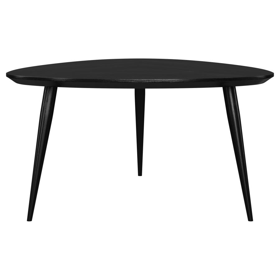 (image for) Odessa Triangular Solid Wood Coffee Table Black