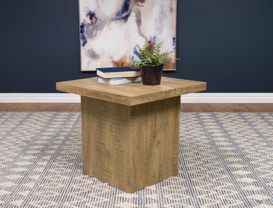 (image for) Devar Square Engineered Wood End Table Mango Brown