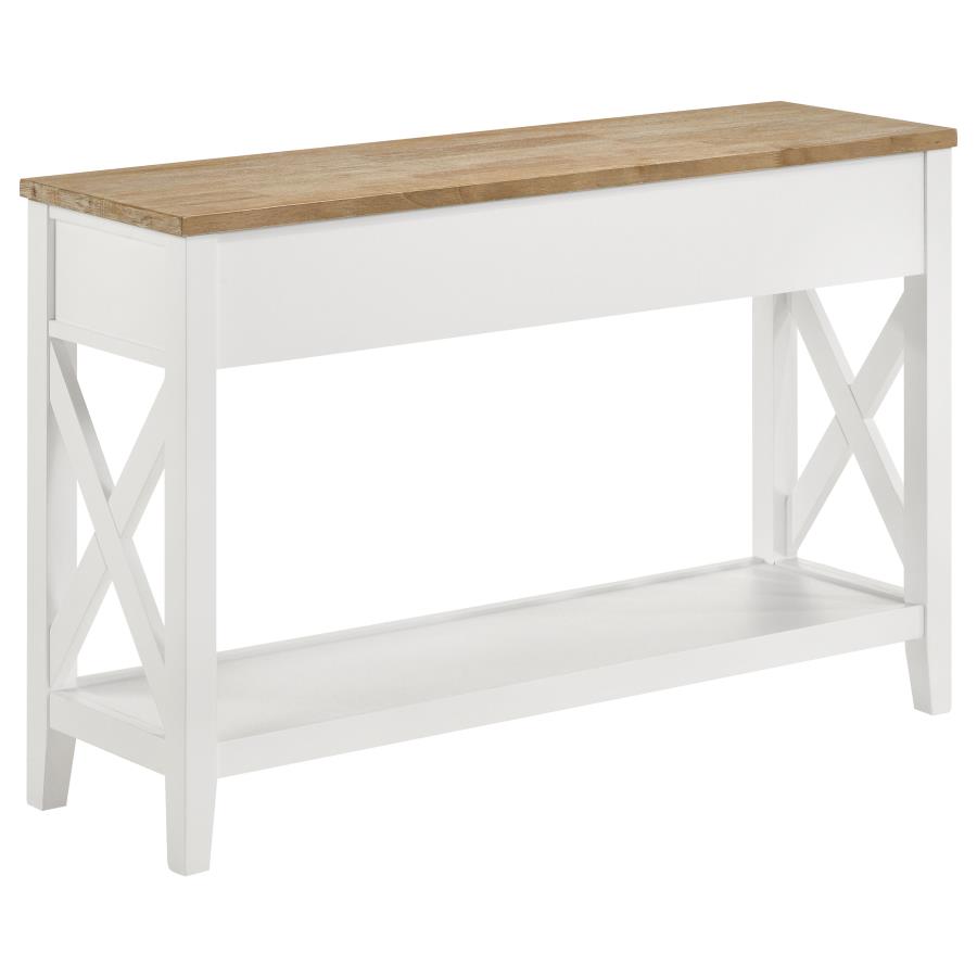 (image for) Hollis 2-drawer Wood Entryway Console Table Brown and White