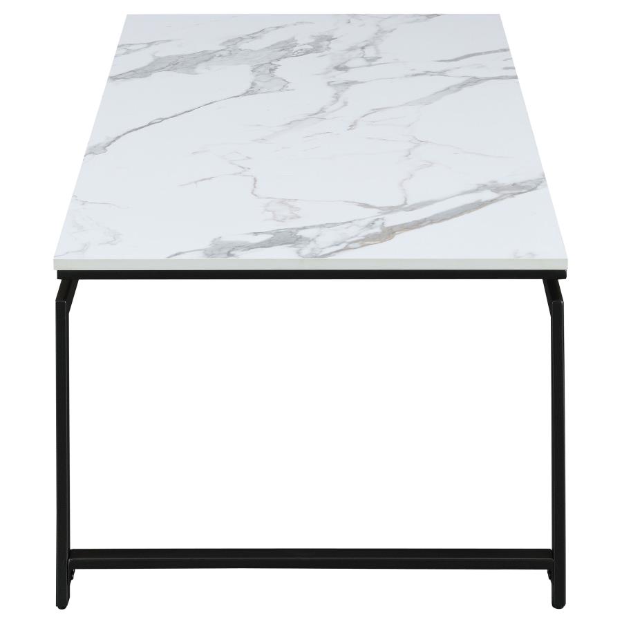 (image for) Clark 3-piece Faux Marble Top Coffee Table Set White