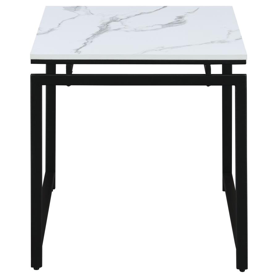 (image for) Clark 3-piece Faux Marble Top Coffee Table Set White