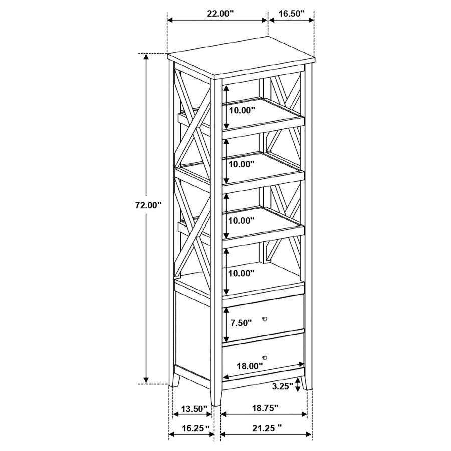 (image for) Hollis 3-piece 67" TV Stand Entertainment Center White