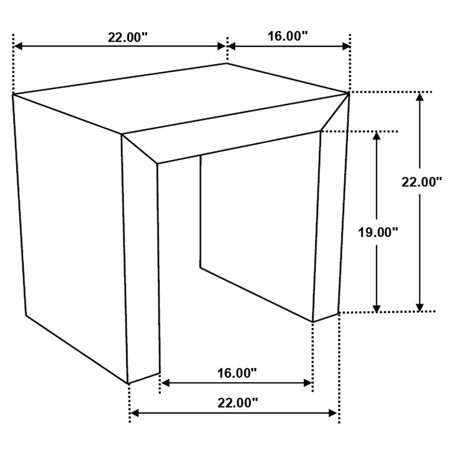 (image for) Odilia Rectangular Solid Wood End Table Auburn