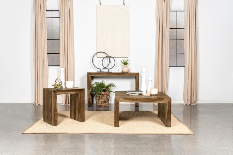 (image for) Odilia Square Solid Wood Coffee Table Auburn