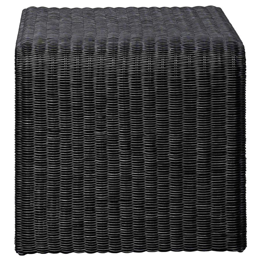 (image for) Cahya Woven Rattan Square End Table Black